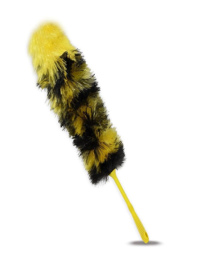 Voir Magic Fiber Static Feather Duster for Dusting, Home Cleaning, Ceiling Fans, High Surfaces, Car Dashboard Cleaner and Multipurpose Use Billy Duster Black and Orange (Yellow with Black, 2, Pack) - Image 1